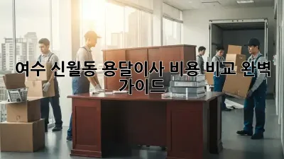 여수 신월동 용달이사 비용 비교 완벽 가이드!