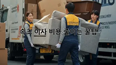 속초 이사 비용 줄이는 꿀팁!