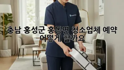 충남 홍성군 홍동면 청소업체 예약, 어떻게 할까요?